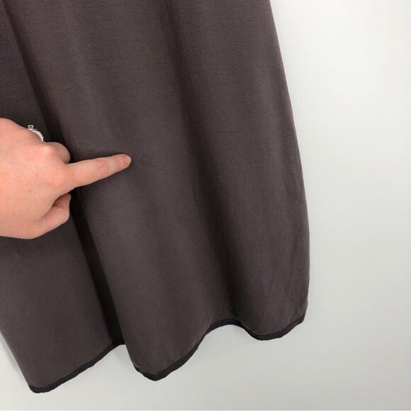 Boden Dress Womens 4 Gray Short Sleeve Jersey Knit V Neck - Picture 8 of 9